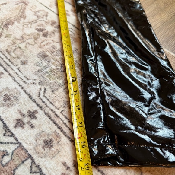 PrettyLittleThing Shiny Black Vinyl Faux Leather Faux Latex Sexy Pants NWT - Picture 8 of 12